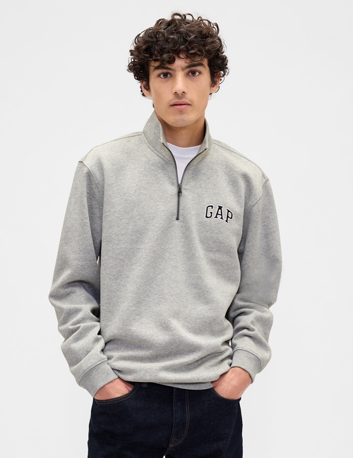 Relaxed Gap Logo Quarter-Zip Sweatshirt