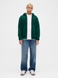 Relaxed Gap Logo Sherpa-Lined Zip Hoodie