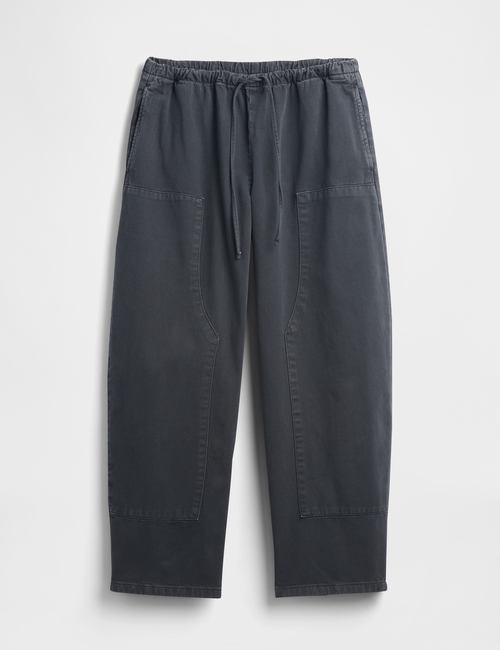 Poplin Easy Double-Knee Barrel Pants