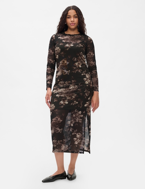 Mesh Midi Dress