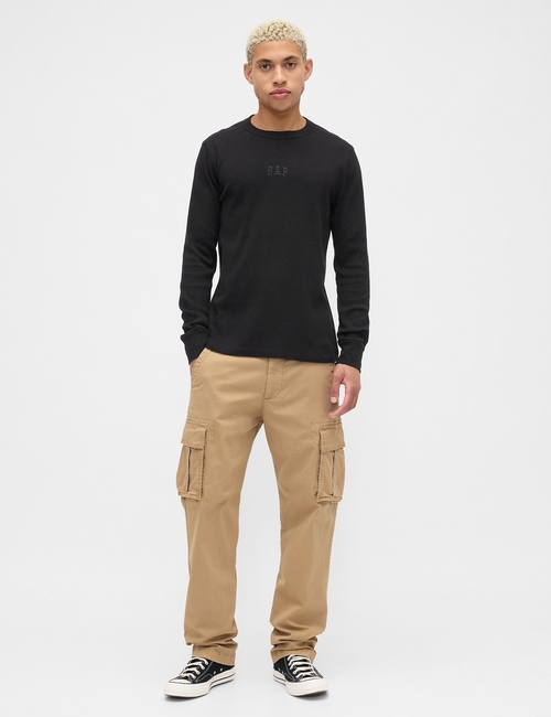 Gap Logo Waffle-Knit Crewneck T-Shirt
