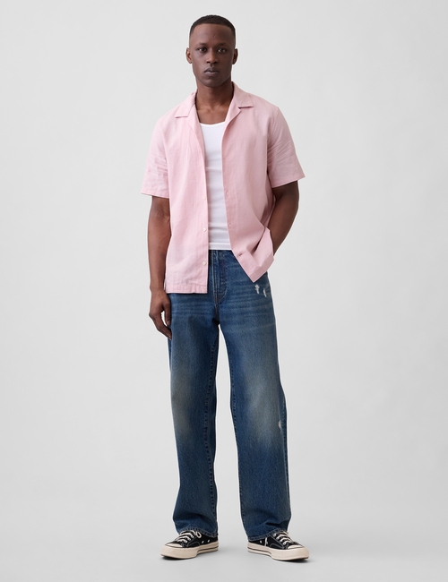 Linen-Blend Vacay Shirt in Standard Fit