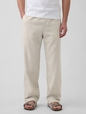 Linen-Cotton Relaxed Taper Pants