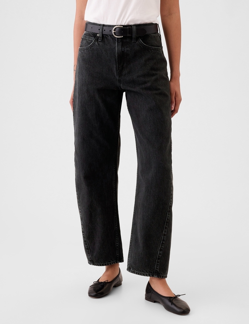 High Rise Barrel Jeans