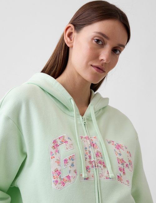 Relaxed Gap Logo Zip Hoodie