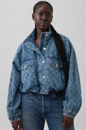 Gap × HFR Stitched Denim Bomber Jacket by LaTouché