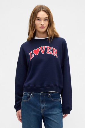 Oversized Holiday Graphic Sweatshirt