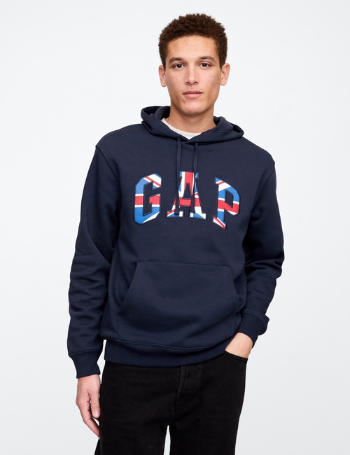 V-UK FLAG LOGO HOODIE