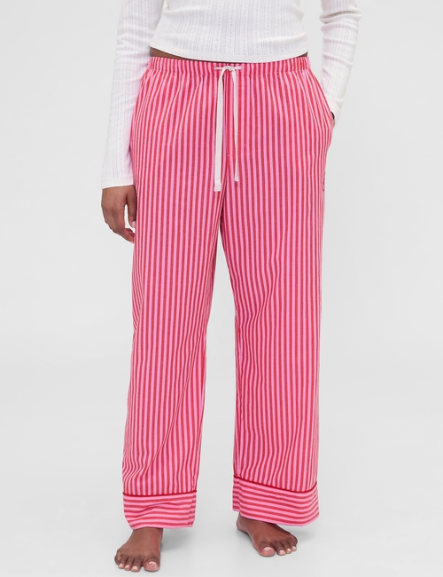 GAP X SUMMER FRIDAYS PRINTED POPLIN PJ PANT RED/PI