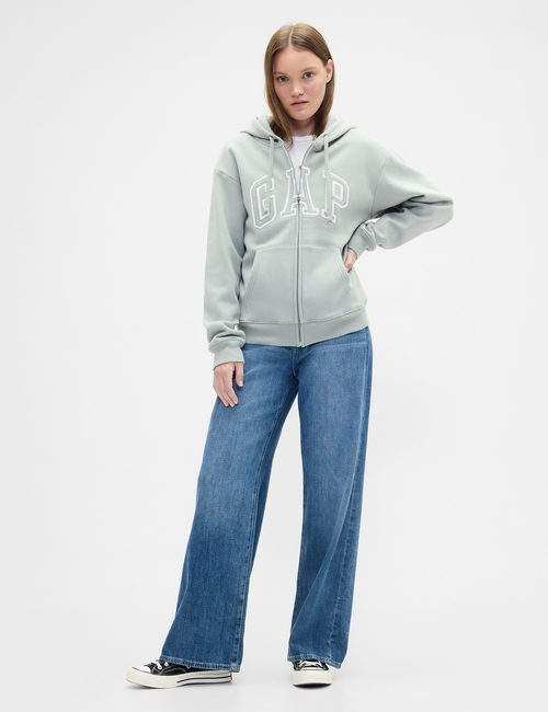 Relaxed Gap Logo Zip Hoodie