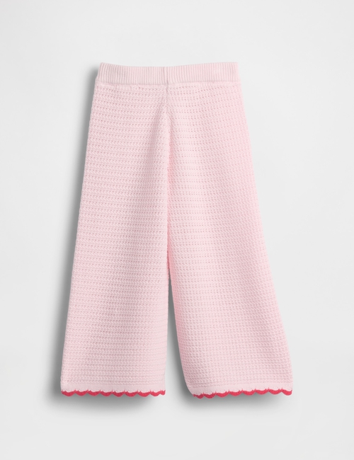 COTTON CROCHET WIDE LEG PANT - MARCH