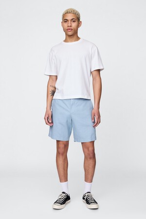 8" Linen-Cotton Shorts