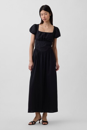 SS DROPWAIST LINEN MAXI DRESS