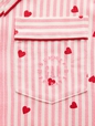 GAP X SUMMER FRIDAYS PJ FLANNEL TOPSTRIPE HEARTS
