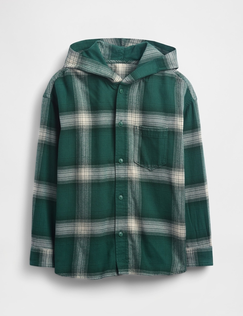 HOODED FLANNEL SHIRT
