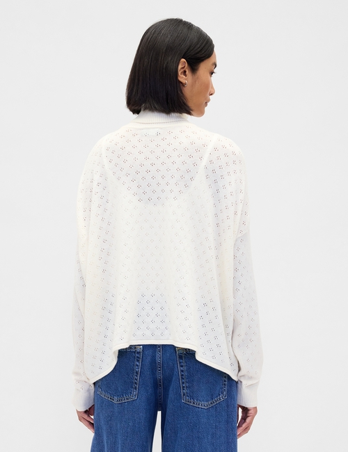 Oversized Pointelle Turtleneck