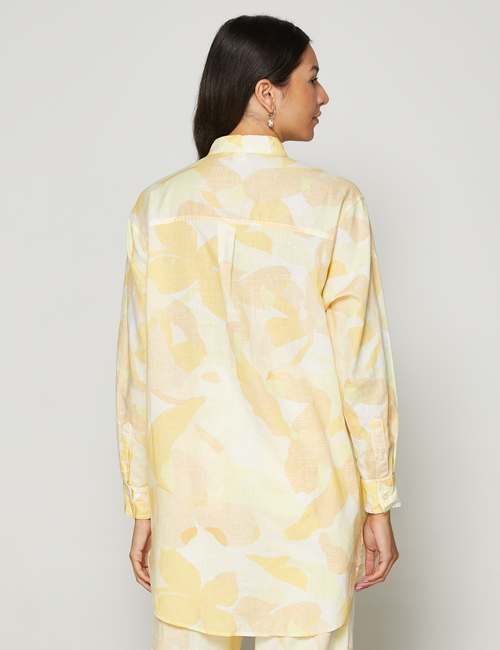 Oversized Linen-Blend Tunic Shirt