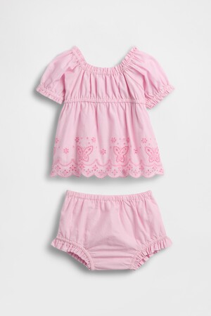 G SS PUFF SLV BUTTERFLY EYELET SET