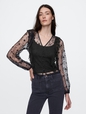 Recycled Lace Ruffle Top