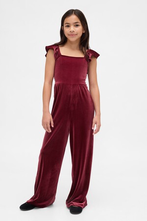 Kids Velvet Jumpsuit