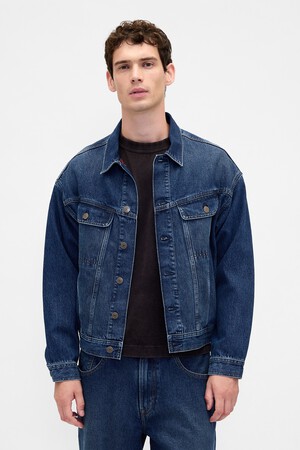 Stranger Things Adult Flannel-Lined Icon Denim Jacket