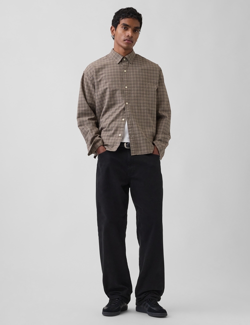 Relaxed Straight-Hem Oxford Shirt