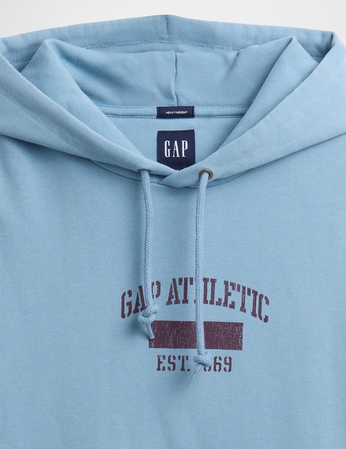 Heavyweight Oversized Logo Crop Hoodie