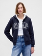 Relaxed Gap Logo Sherpa-Lined Zip Hoodie