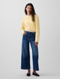High Rise Stride Wide-Leg Ankle Jeans