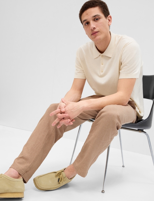 بنطال قطن وكتان