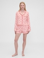 GAP X SUMMER FRIDAYS PRINTED FLANNEL PJ SHORT STRI
