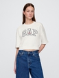 VintageSoft Cropped Elbow-Sleeve Sweatshirt