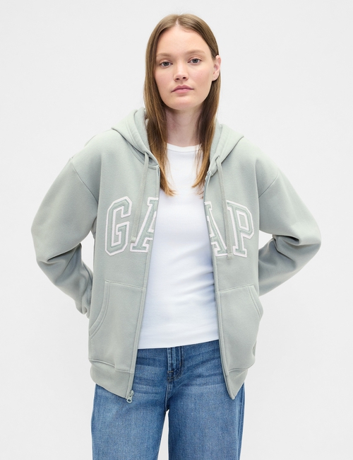 Relaxed Gap Logo Zip Hoodie