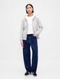 Relaxed Gap Logo Sherpa-Lined Zip Hoodie