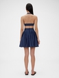 GapStudio Pleated Denim Mini Skirt