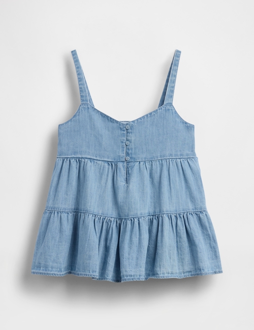 TIERED DENIM TANK