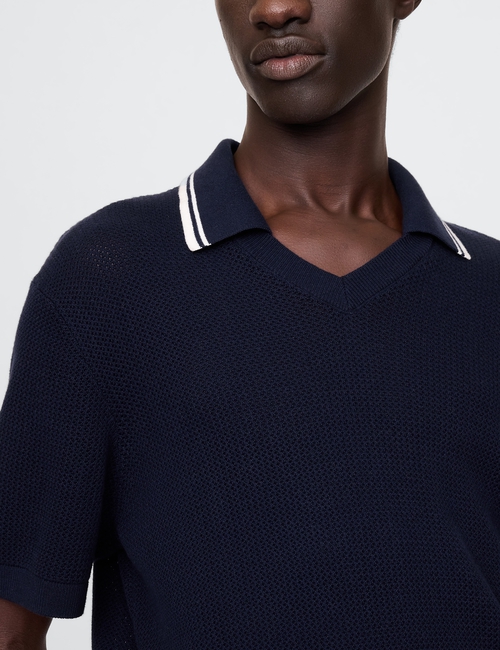 Johnny-Collar Sweater