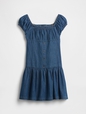 Kids Denim Drop-Waist Dress