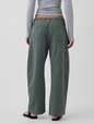 Poplin Easy Double-Knee Barrel Pants