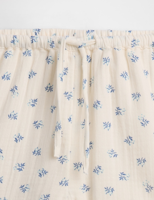 Kids Cotton Gauze Easy Ruffle Shorts