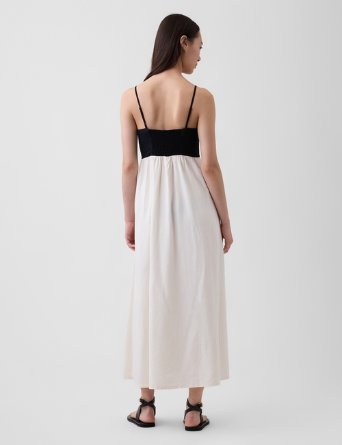 SL EMPIRE MAXI LINEN DRESS