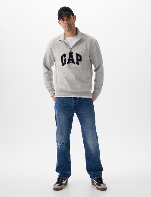Relaxed Gap Logo Quarter-Zip Sweatshirt