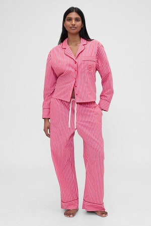 GAP X SUMMER FRIDAYS PRINTED POPLIN PJ PANT RED/PI