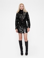 GAP STUDIO CROPPED PATENT MOTO JACKET