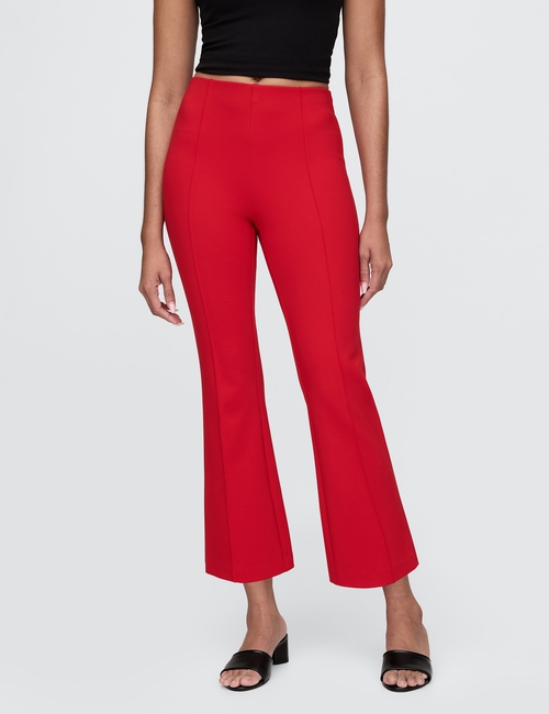 High Rise Ponte Crop Kick Pants