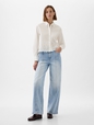Eyelet Cropped Shirt