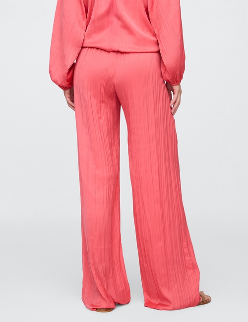 Crinkle Satin Easy Pants