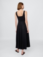Linen-Blend Square-Neck Maxi Dress