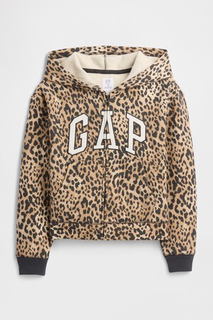 Kids Relaxed Gap Logo Print Zip Hoodie