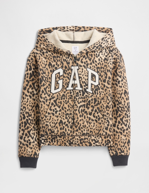 Kids Relaxed Gap Logo Print Zip Hoodie